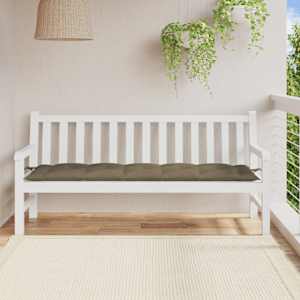 Poduška na zahradní lavici taupe melanž 180 x 50 x 7 cm textil - obrázek 3