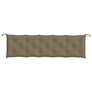 Poduška na zahradní lavici taupe melanž 180 x 50 x 7 cm textil - obrázek 4
