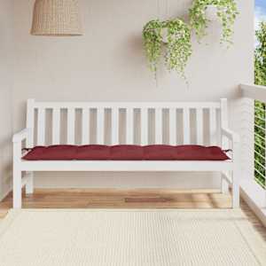 Poduška na zahradní lavici vínová melanž 180 x 50 x 7 cm textil - obrázek 3