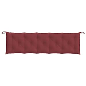 Poduška na zahradní lavici vínová melanž 180 x 50 x 7 cm textil - obrázek 4