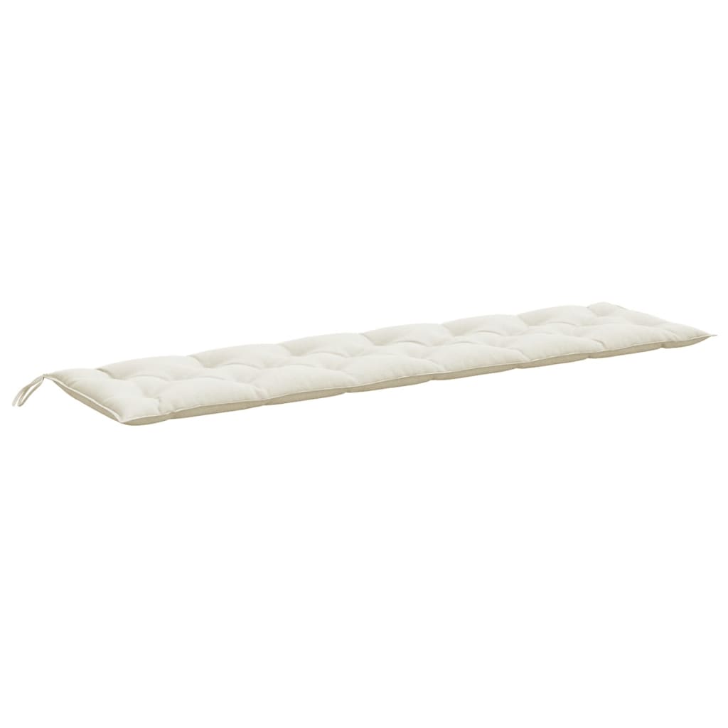 VidaXL Coussin De Banc De Jardin Crème Mélangé 200x50x7 Cm Tissu