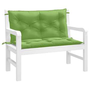 Podušky na zahradní lavici 2 ks zelená melanž 100x50x7cm textil - obrázek 1