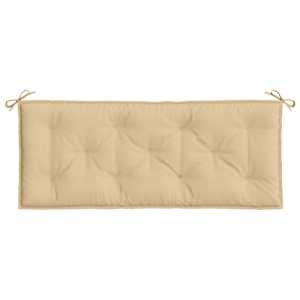 Podušky na zahradní lavici 2 ks béžová melanž 120x50x7cm textil - obrázek 6