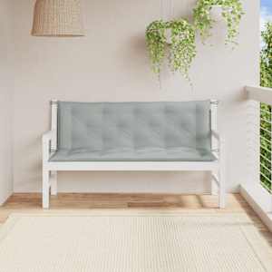 vidaXL Jastuci za vrtnu klupu 2 kom svjetlosivi 150x50x7 cm tkanine