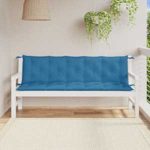 Podušky na zahradní lavici 2 ks modrá melanž 180x50x7 cm textil - obrázek 3