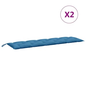 Podušky na zahradní lavici 2 ks modrá melanž 180x50x7 cm textil - obrázek 4