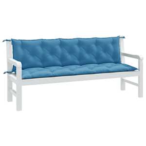 Podušky na zahradní lavici 2 ks modrá melanž 180x50x7 cm textil - obrázek 1