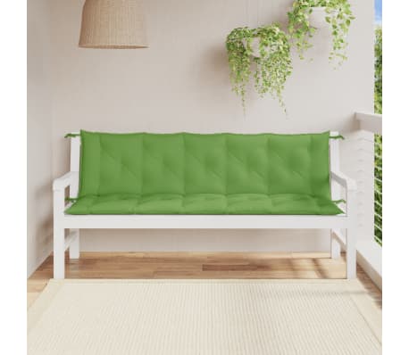 vidaXL Gartenbank-Auflagen 2 Stk. Melange Gr&uuml;n 180x50x7 cm Stoff