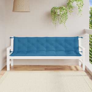 Podušky na zahradní lavici 2 ks modrá melanž 200x50x7 cm textil - obrázek 3
