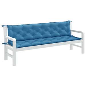 Podušky na zahradní lavici 2 ks modrá melanž 200x50x7 cm textil - obrázek 1