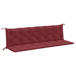 Podušky na zahradní lavici 2 ks vínová melanž 200x50x7cm textil - obrázek 2