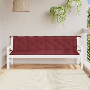 Podušky na zahradní lavici 2 ks vínová melanž 200x50x7cm textil - obrázek 3