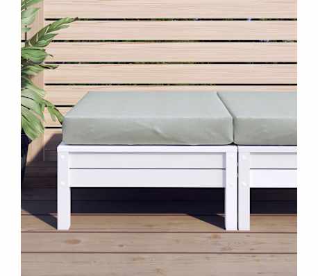 vidaXL Pallet Cushion Melange light grey 100% polyester, foam fiber