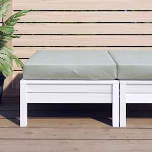 vidaXL Pallet Cushion Melange light grey 100% polyester, foam fiber