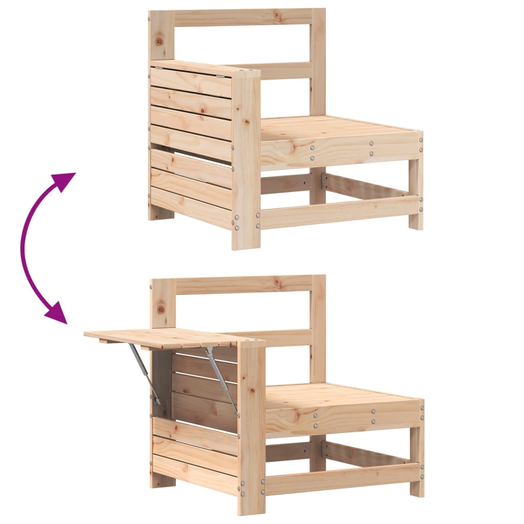 Mueble de Jardín Taburete Sofá de Exterior Mesa de Patio Madera Maciza vidaXL - Imagen 31 de 96