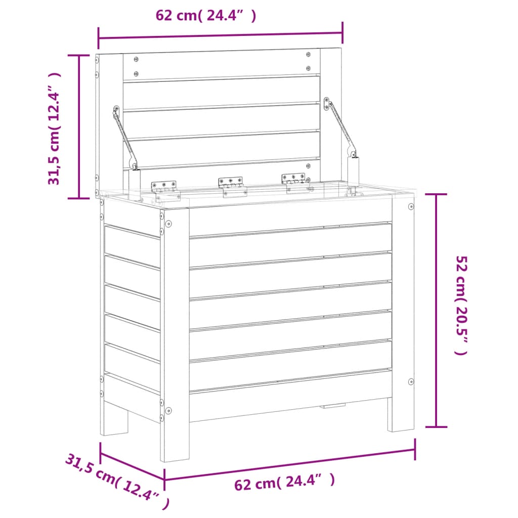 Mueble de Jardín Taburete Sofá de Exterior Mesa de Patio Madera Maciza vidaXL - Imagen 58 de 96