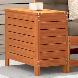 Vrtni stolček za noge voščeno rjav 62x31,5x52 cm trdna borovina