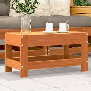 Vrtni stolček za noge voščeno rjav 62x30x32 cm borovina