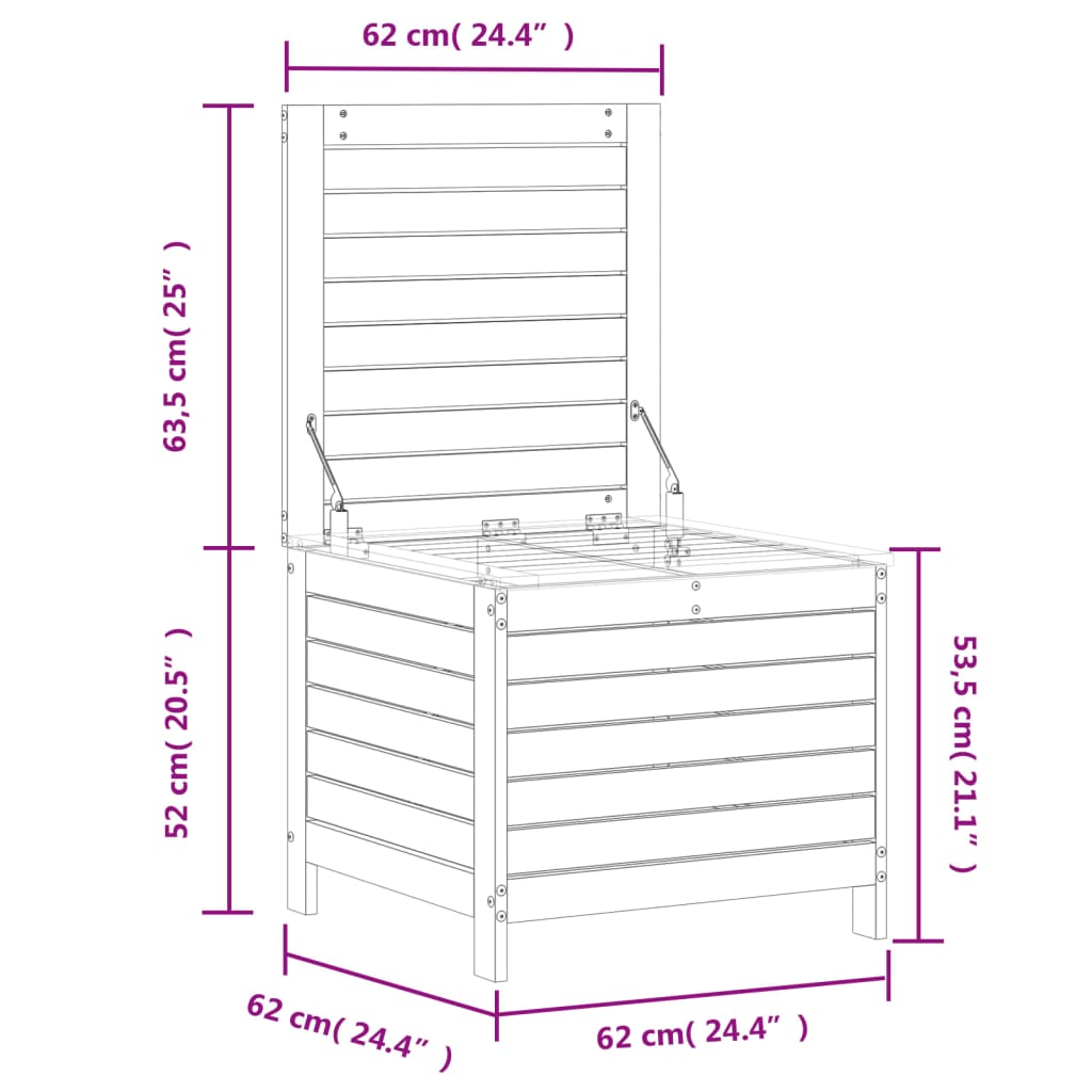 Mueble de Jardín Taburete Sofá de Exterior Mesa de Patio Madera Maciza vidaXL - Imagen 46 de 96