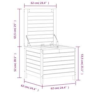 Zahradní podnožka 62 x 63,5 x 53,5 cm impregnovaná borovice - obrázek 10