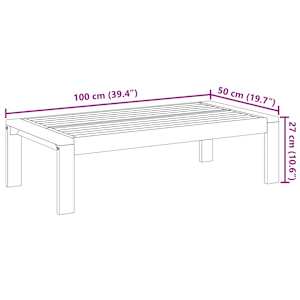 Zahradní stůl 100 x 50 x 27 cm masivní akáciové dřevo - obrázek 8