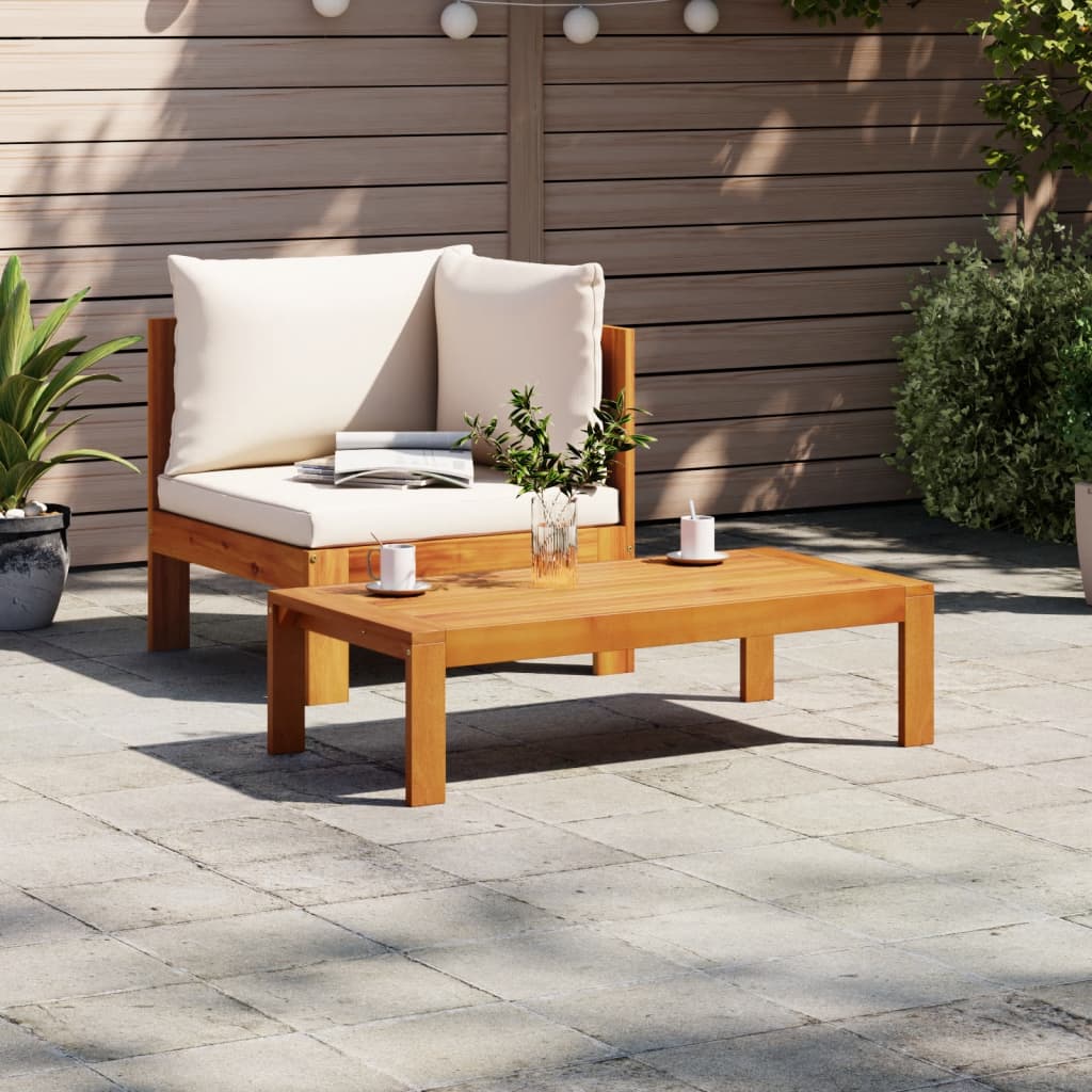 vidaXL 2-delige Loungeset met kussens massief acaciahout afbeelding