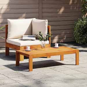 Vrtna sedežna garnitura 2-delna z blazinami trden akacijev les