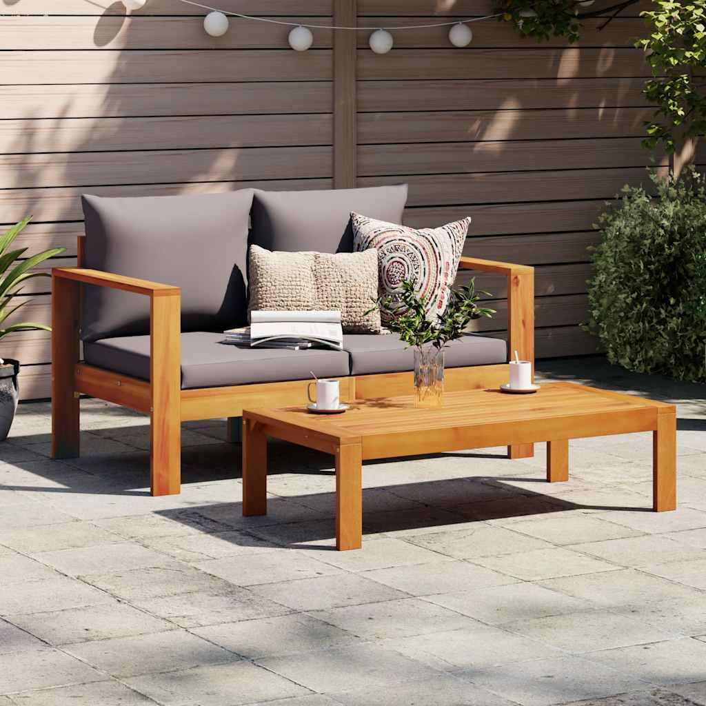 Thumbnail - vidaXL Gartensofa mit Kissen 2-Sitzer Massivholz Akazie