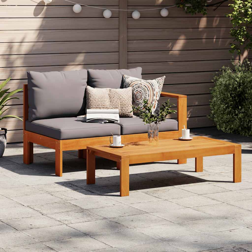 Thumbnail - vidaXL Gartensofa mit 1 Armlehne 2-Sitzer Massivholz Akazie