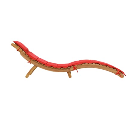 Sun-lounger Marbueno Red 190 x 27 x 58 cm