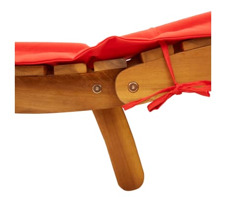 Sun-lounger Marbueno Red 190 x 27 x 58 cm main image 1