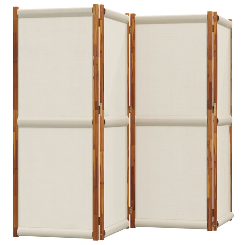 vidaXL Paravan de cameră cu 4 panouri, gri deschis, 280x180 cm
