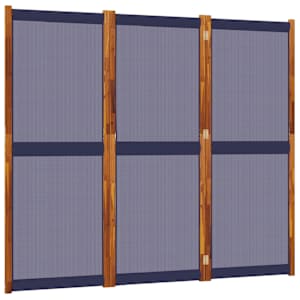 vidaXL 3 paneeliga ruumijagaja, tumesinine, 120x180 cm
