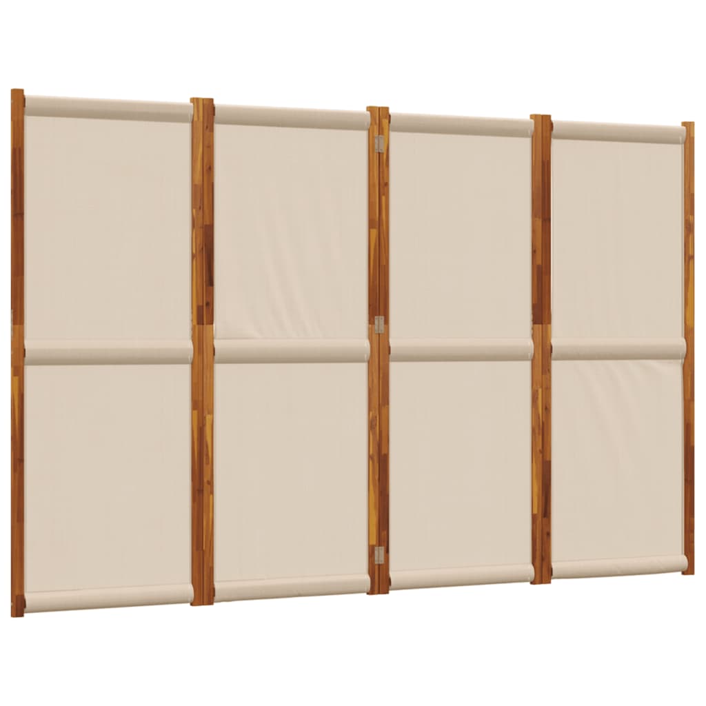 vidaXL 4dílný paraván taupe 280 x 180 cm