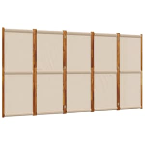 5dílný paraván taupe 350 x 180 cm - obrázek 2