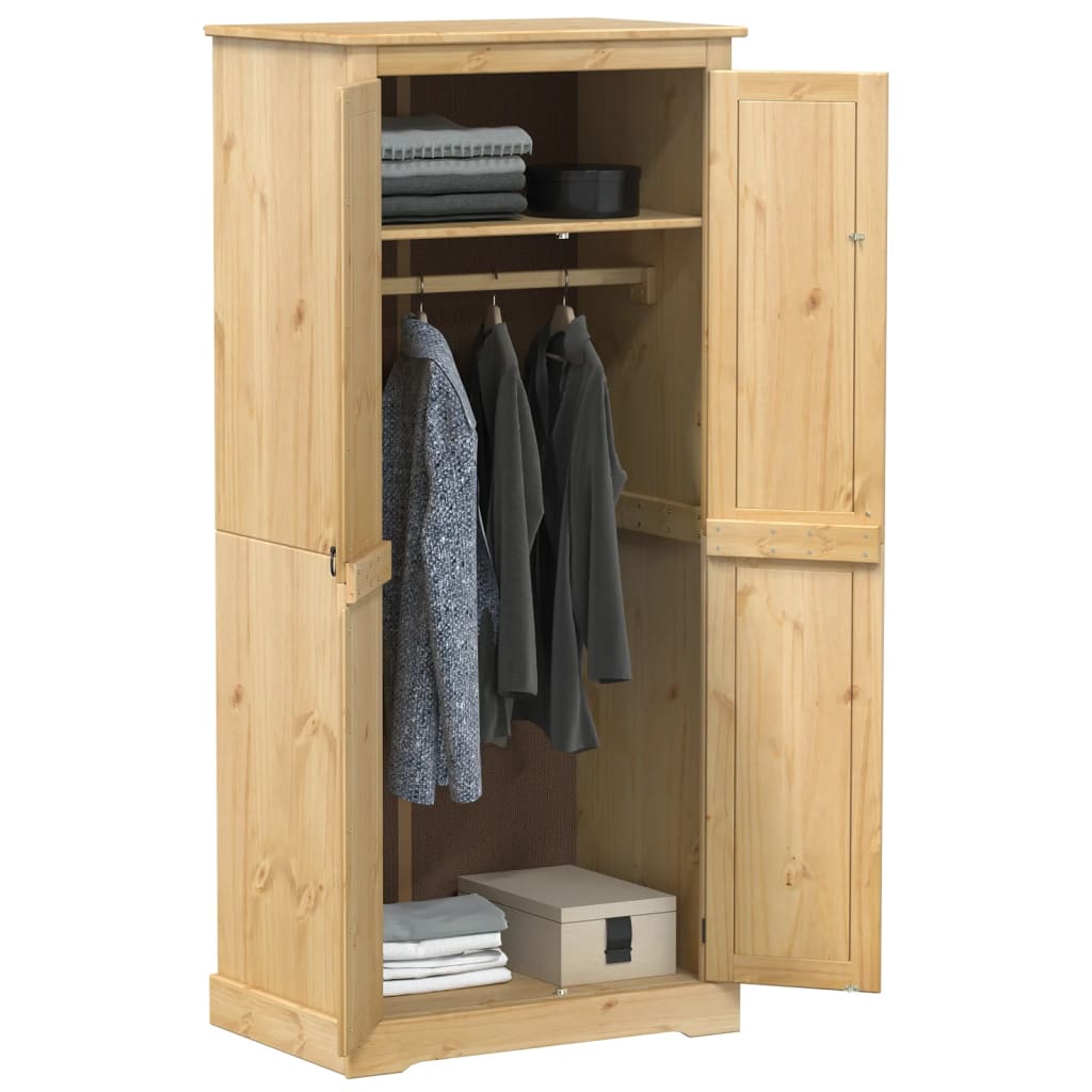 vidaXL Kleiderschrank Corona 76x50x170 cm Massivholz Kiefer