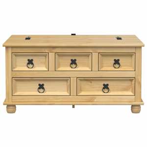 Úložný box Corona 90 x 78 x 45 cm masivní borové dřevo - obrázek 4