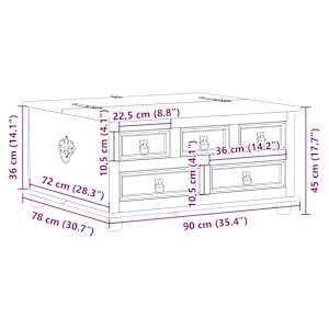 Úložný box Corona 90 x 78 x 45 cm masivní borové dřevo - obrázek 11