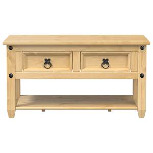 Konferenční stolek se zásuvkami Corona 85x50x45 cm borové dřevo - obrázek 4