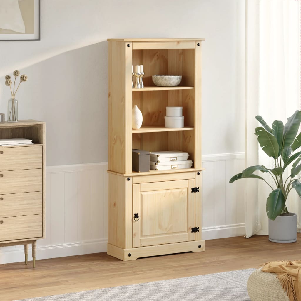 vidaXL Hoge kast Corona 74x38x170 cm massief grenenhout afbeelding