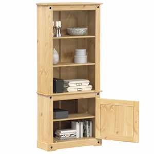 Skříň highboard Corona 74 x 38 x 170 cm masivní borové dřevo - obrázek 1