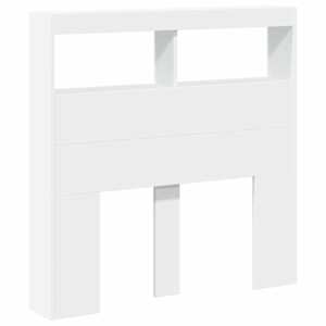Čelo postele s úložným prostorem a LED bílé 100 x 17 x 102 cm - obrázek 3