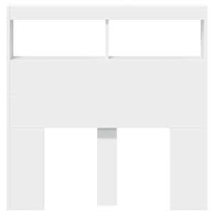 Čelo postele s úložným prostorem a LED bílé 100 x 17 x 102 cm - obrázek 6
