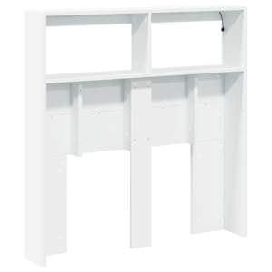 Čelo postele s úložným prostorem a LED bílé 100 x 17 x 102 cm - obrázek 8