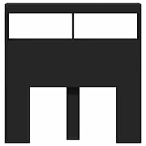 Čelo postele s úložným prostorem a LED černé 100 x 17 x 102 cm - obrázek 6