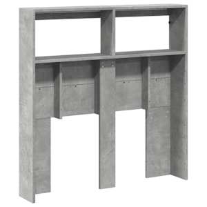 Čelo postele úložný prostor a LED betonově šedé 100x17x102 cm - obrázek 8
