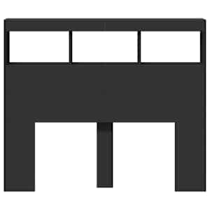 Čelo postele s úložným prostorem a LED černé 120 x 17 x 102 cm - obrázek 6