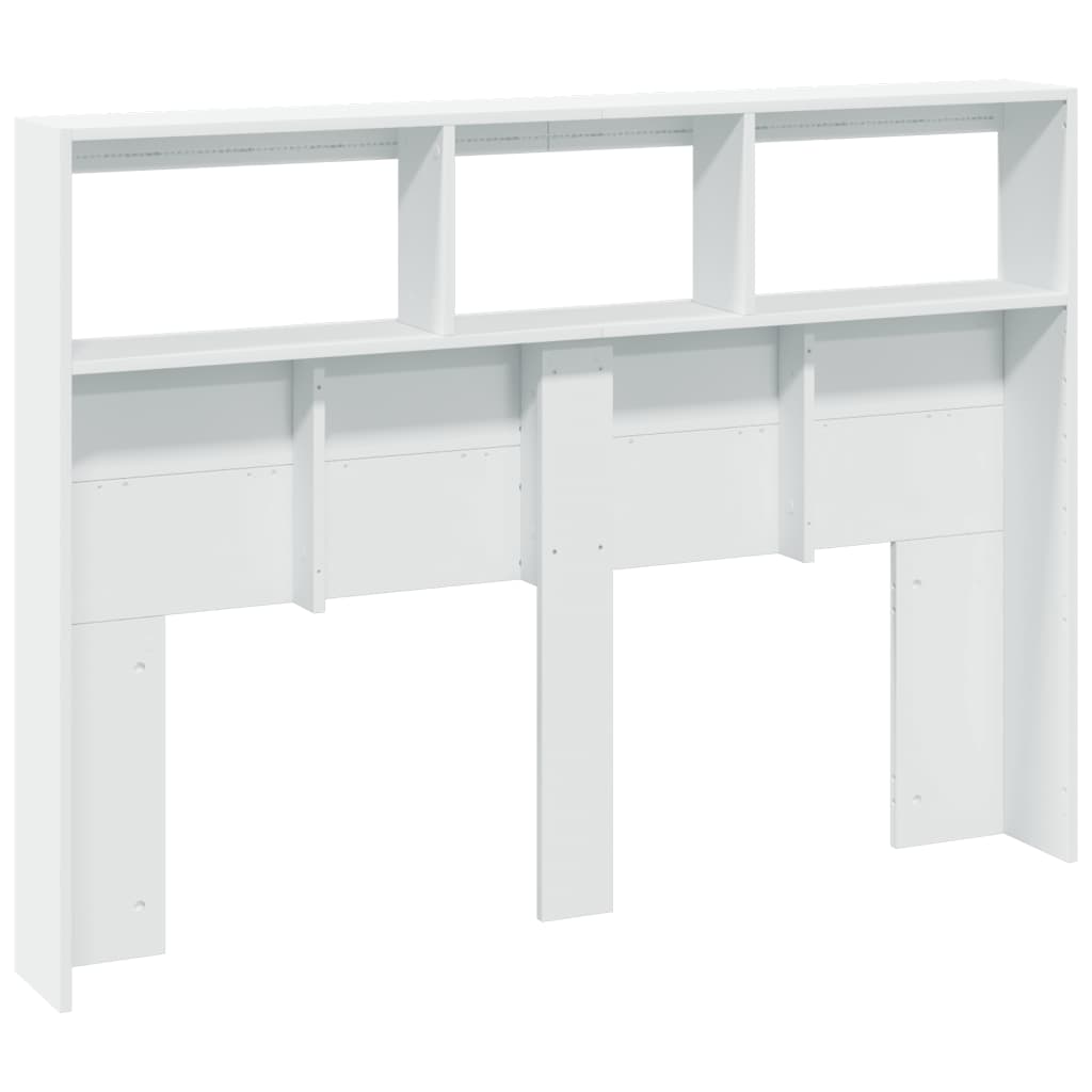Armoire Tête De Lit Avec LED RGB - 140x17x102 Cm - Bois Et Lumières LED Modulables