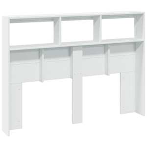 Čelo postele s úložným prostorem a LED bílé 140 x 17 x 102 cm - obrázek 8