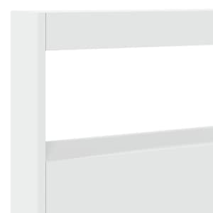 Čelo postele s úložným prostorem a LED bílé 140 x 17 x 102 cm - obrázek 9